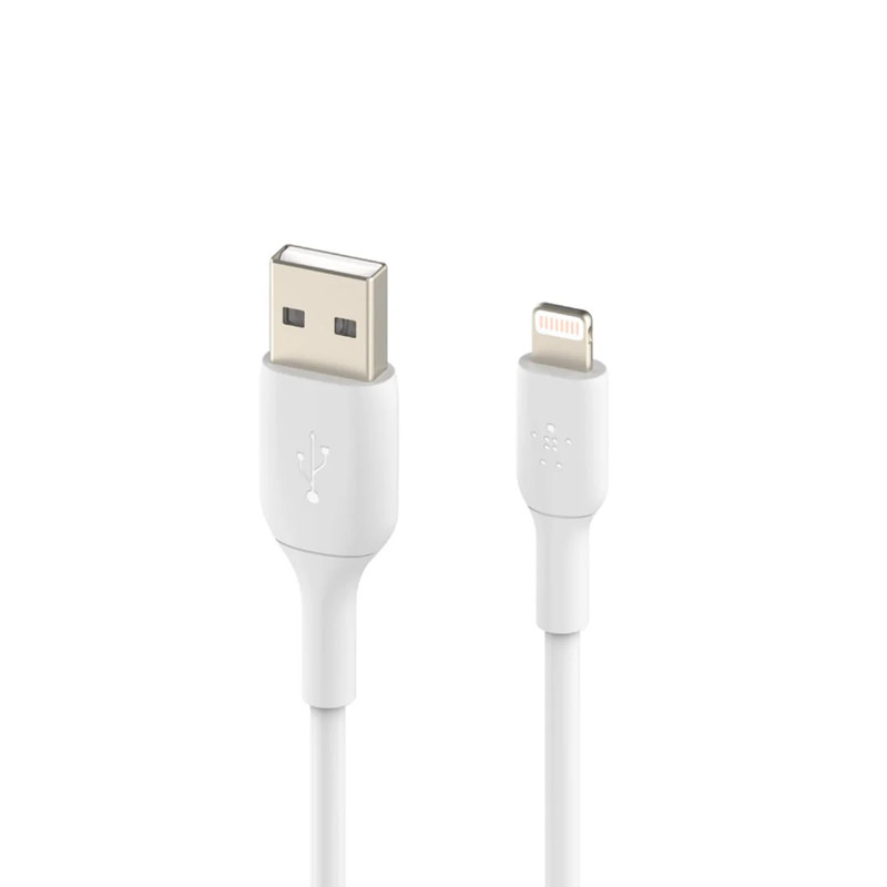 Belkin BoostCharge Lightning To USB-A Cable 2m - White - كابل شحن